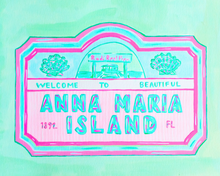 Load image into Gallery viewer, Anna Maria Beach Sign Print