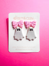 Load image into Gallery viewer, Ghost dangles with light pink bow