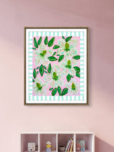 Load image into Gallery viewer, Magnolia with Blue Stripes Print