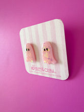 Load image into Gallery viewer, Pink Sparkle Ghost Stud