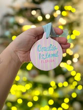 Load image into Gallery viewer, Amelia Island Pink Striped Flat Ornament