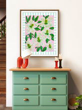 Load image into Gallery viewer, Magnolia with Blue Stripes Print