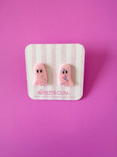 Load image into Gallery viewer, Pink Sparkle Ghost Stud
