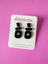 Load image into Gallery viewer, Black Shimmer Small Earrings