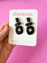 Load image into Gallery viewer, Black Shimmer Small Earrings