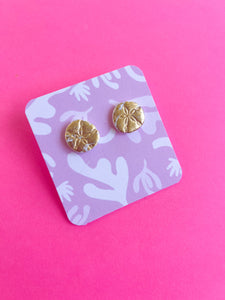 Gold Sandollar studs