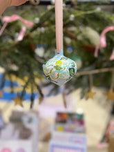 Load image into Gallery viewer, Magnolia hand painted ceramic ornaments