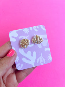 Gold Shell Studs