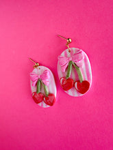 Load image into Gallery viewer, Cherry Striped Earrings