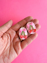 Load image into Gallery viewer, Cherry Striped Earrings