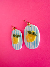 Load image into Gallery viewer, Lemon Striped Earrings