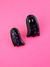 Load image into Gallery viewer, Black Sparkle Ghost Stud