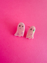 Load image into Gallery viewer, Pink Sparkle Ghost Stud