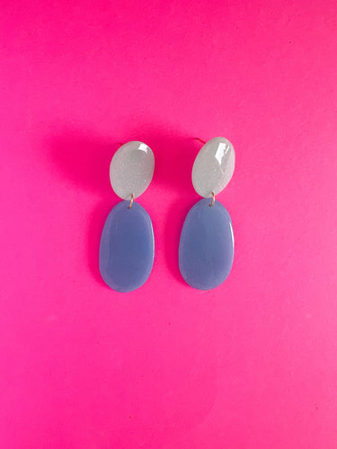 Blue and Aqua Translucent Earrings