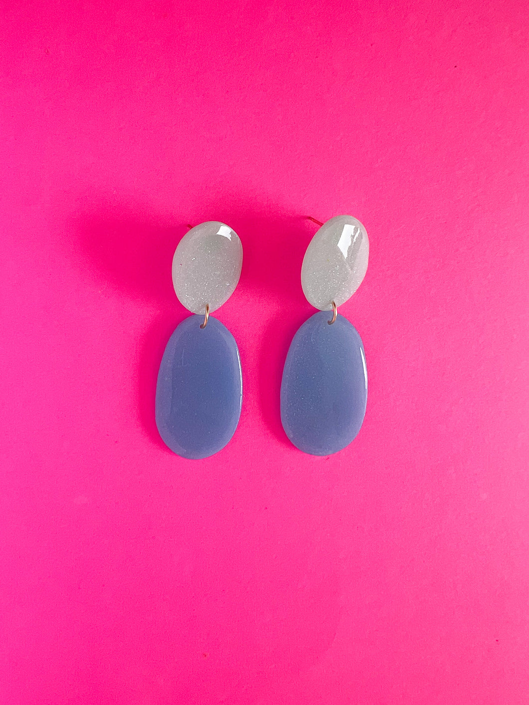 Blue and Aqua Translucent Earrings