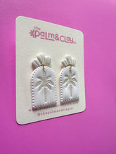 Load image into Gallery viewer, White Palm Tree Earrings