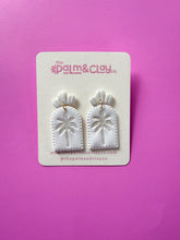 Load image into Gallery viewer, White Palm Tree Earrings