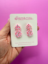 Load image into Gallery viewer, Pink Fiesta Pineapple Earrings