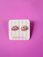 Load image into Gallery viewer, Pink Confetti Shell Studs