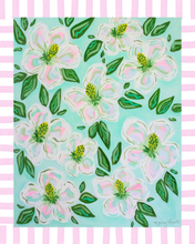 Load image into Gallery viewer, Magnolia with Pink Stripes Print