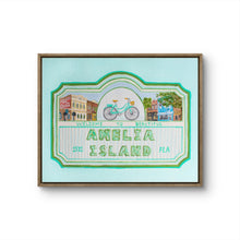Load image into Gallery viewer, Amelia Island art print in a wood frame