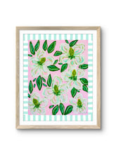 Load image into Gallery viewer, Magnolia with Blue Stripes Print