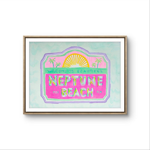 Neptune Beach Sign Print