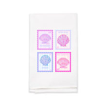 Load image into Gallery viewer, Jax Beach Stamps Tea Towel centered on a white background